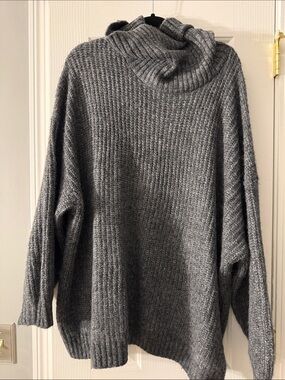 Women's Gray Turtleneck Sweater